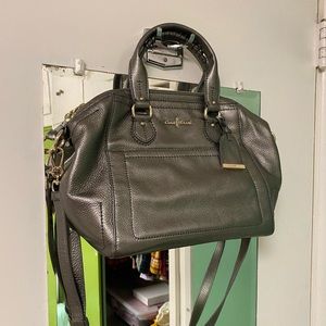 Cole Haan silver leather handbag